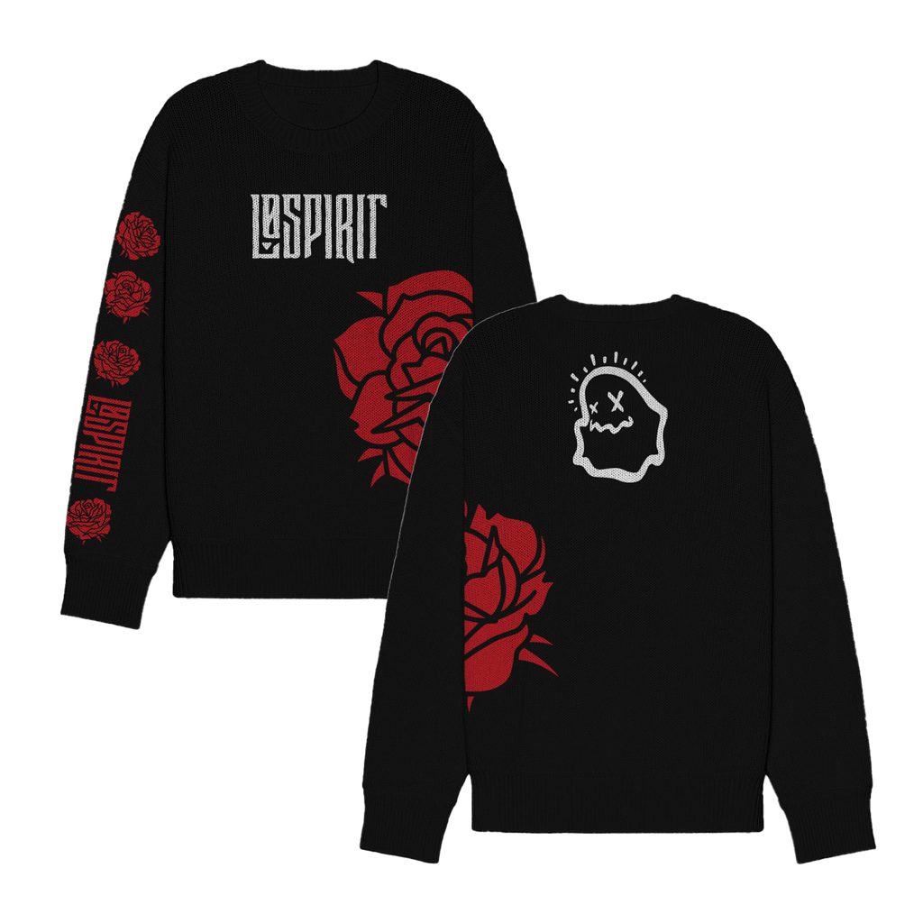 トップス LAD MUSICIAN BIG ROSE CREW NECK PULLOVER LAD MUSICIAN